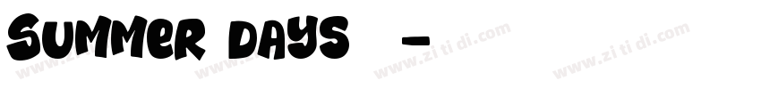 Summer days字体字体转换